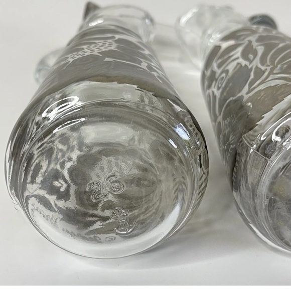 MCM Georges Briard Oil & Vinegar Cruets For Anchor Hocking with Floral Overlay - Picture 6 of 8